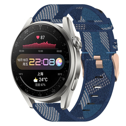 Bracelet de montre tissé en nylon de 22 mm, For Huawei Watch GT3 Pro 46mm, For Huawei Watch GT3 46mm, For Huawei Watch GT Runner, For Huawei Watch 3, For Huawei Watch 3 Pro, For Huawei GT2 Pro, For Huawei Watch GT 2E