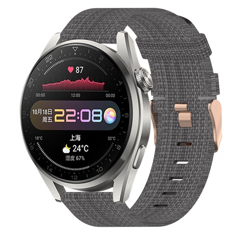 Bracelet de montre tissé en nylon de 22 mm, For Huawei Watch GT3 Pro 46mm, For Huawei Watch GT3 46mm, For Huawei Watch GT Runner, For Huawei Watch 3, For Huawei Watch 3 Pro, For Huawei GT2 Pro, For Huawei Watch GT 2E