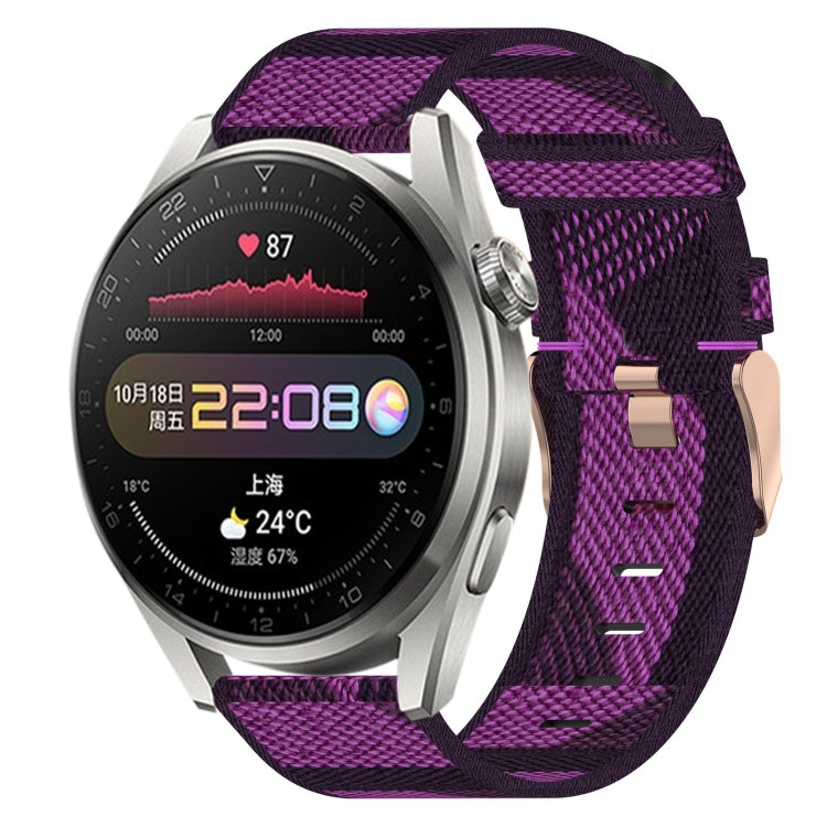 Bracelet de montre tissé en nylon de 22 mm, For Huawei Watch GT3 Pro 46mm, For Huawei Watch GT3 46mm, For Huawei Watch GT Runner, For Huawei Watch 3, For Huawei Watch 3 Pro, For Huawei GT2 Pro, For Huawei Watch GT 2E