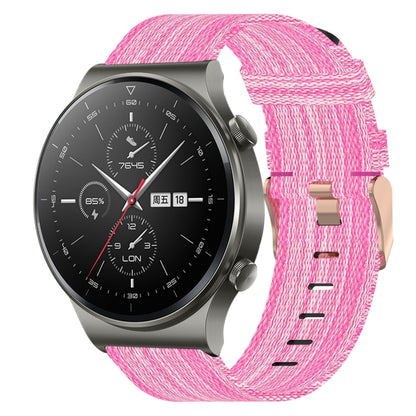 Bracelet de montre tissé en nylon de 22 mm, For Huawei Watch GT3 Pro 46mm, For Huawei Watch GT3 46mm, For Huawei Watch GT Runner, For Huawei Watch 3, For Huawei Watch 3 Pro, For Huawei GT2 Pro, For Huawei Watch GT 2E