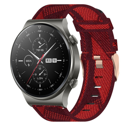Bracelet de montre tissé en nylon de 22 mm, For Huawei Watch GT3 Pro 46mm, For Huawei Watch GT3 46mm, For Huawei Watch GT Runner, For Huawei Watch 3, For Huawei Watch 3 Pro, For Huawei GT2 Pro, For Huawei Watch GT 2E