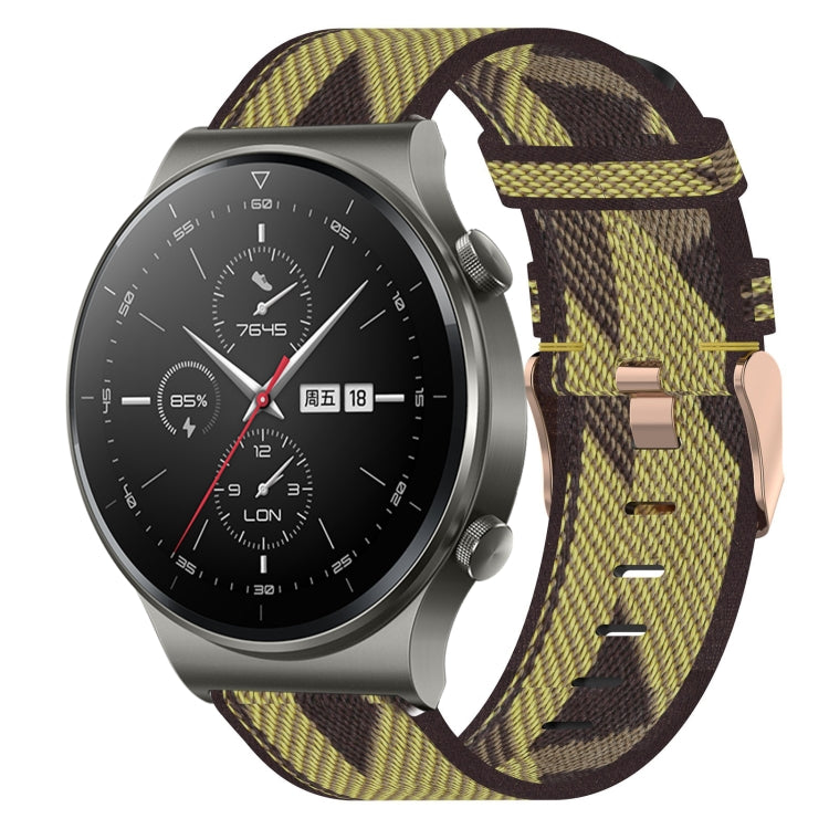 Bracelet de montre tissé en nylon de 22 mm, For Huawei Watch GT3 Pro 46mm, For Huawei Watch GT3 46mm, For Huawei Watch GT Runner, For Huawei Watch 3, For Huawei Watch 3 Pro, For Huawei GT2 Pro, For Huawei Watch GT 2E