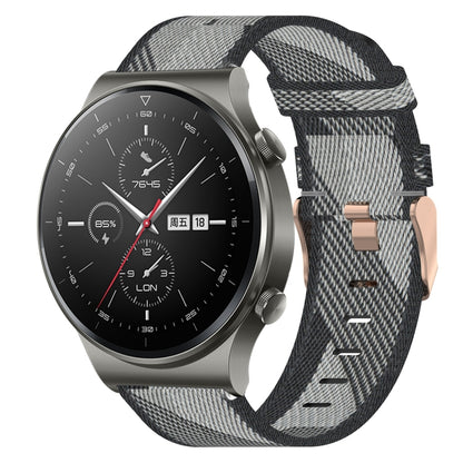 Bracelet de montre tissé en nylon de 22 mm, For Huawei Watch GT3 Pro 46mm, For Huawei Watch GT3 46mm, For Huawei Watch GT Runner, For Huawei Watch 3, For Huawei Watch 3 Pro, For Huawei GT2 Pro, For Huawei Watch GT 2E