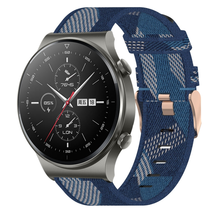 Bracelet de montre tissé en nylon de 22 mm, For Huawei Watch GT3 Pro 46mm, For Huawei Watch GT3 46mm, For Huawei Watch GT Runner, For Huawei Watch 3, For Huawei Watch 3 Pro, For Huawei GT2 Pro, For Huawei Watch GT 2E