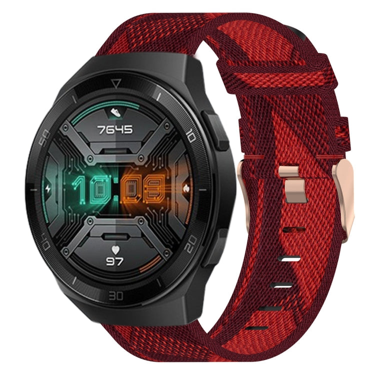 Bracelet de montre tissé en nylon de 22 mm, For Huawei Watch GT3 Pro 46mm, For Huawei Watch GT3 46mm, For Huawei Watch GT Runner, For Huawei Watch 3, For Huawei Watch 3 Pro, For Huawei GT2 Pro, For Huawei Watch GT 2E