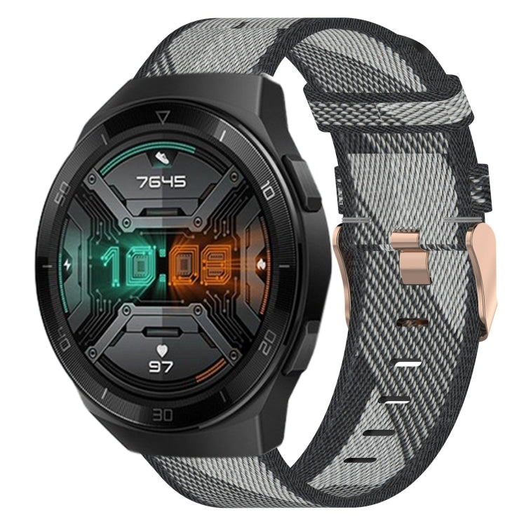 Bracelet de montre tissé en nylon de 22 mm, For Huawei Watch GT3 Pro 46mm, For Huawei Watch GT3 46mm, For Huawei Watch GT Runner, For Huawei Watch 3, For Huawei Watch 3 Pro, For Huawei GT2 Pro, For Huawei Watch GT 2E