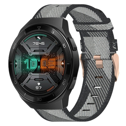 Bracelet de montre tissé en nylon de 22 mm, For Huawei Watch GT3 Pro 46mm, For Huawei Watch GT3 46mm, For Huawei Watch GT Runner, For Huawei Watch 3, For Huawei Watch 3 Pro, For Huawei GT2 Pro, For Huawei Watch GT 2E