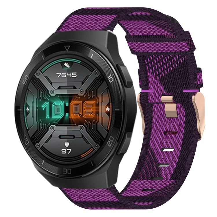 Bracelet de montre tissé en nylon de 22 mm, For Huawei Watch GT3 Pro 46mm, For Huawei Watch GT3 46mm, For Huawei Watch GT Runner, For Huawei Watch 3, For Huawei Watch 3 Pro, For Huawei GT2 Pro, For Huawei Watch GT 2E