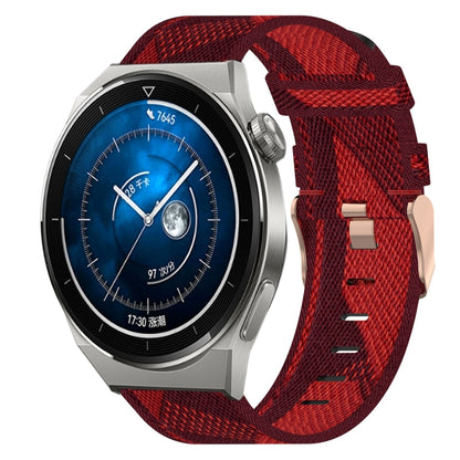 Bracelet de montre tissé en nylon de 20 mm, For Huawei Watch GT3 Pro 43mm, For Huawei Watch GT3 42mm, For Huawei Watch GT2 42mm, For Huawei Watch 2, For Honor Watch ES, For Honor MagicWatch2 42mm