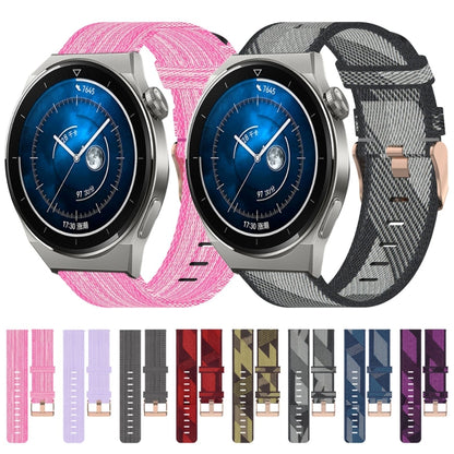 Bracelet de montre tissé en nylon de 20 mm, For Huawei Watch GT3 Pro 43mm, For Huawei Watch GT3 42mm, For Huawei Watch GT2 42mm, For Huawei Watch 2, For Honor Watch ES, For Honor MagicWatch2 42mm