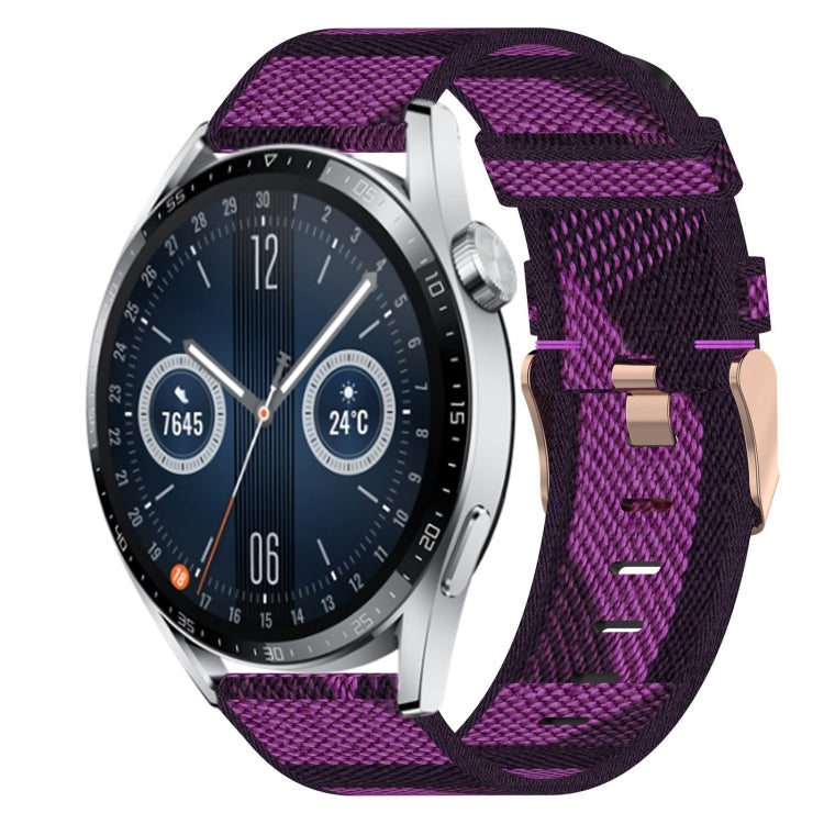 Bracelet de montre tissé en nylon de 20 mm, For Huawei Watch GT3 Pro 43mm, For Huawei Watch GT3 42mm, For Huawei Watch GT2 42mm, For Huawei Watch 2, For Honor Watch ES, For Honor MagicWatch2 42mm