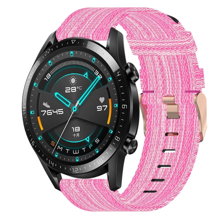 Bracelet de montre tissé en nylon de 20 mm, For Huawei Watch GT3 Pro 43mm, For Huawei Watch GT3 42mm, For Huawei Watch GT2 42mm, For Huawei Watch 2, For Honor Watch ES, For Honor MagicWatch2 42mm