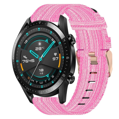 Bracelet de montre tissé en nylon de 20 mm, For Huawei Watch GT3 Pro 43mm, For Huawei Watch GT3 42mm, For Huawei Watch GT2 42mm, For Huawei Watch 2, For Honor Watch ES, For Honor MagicWatch2 42mm