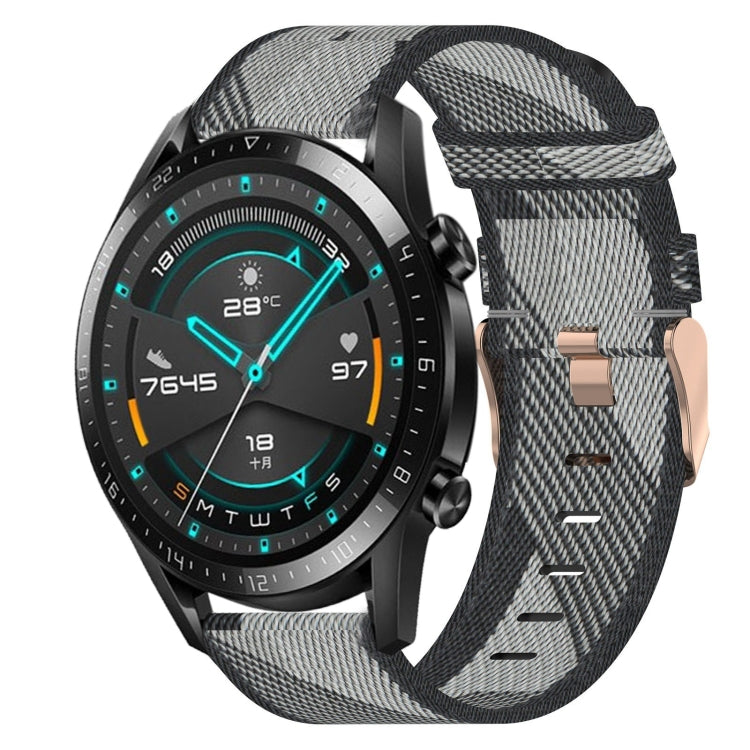 Bracelet de montre tissé en nylon de 20 mm, For Huawei Watch GT3 Pro 43mm, For Huawei Watch GT3 42mm, For Huawei Watch GT2 42mm, For Huawei Watch 2, For Honor Watch ES, For Honor MagicWatch2 42mm