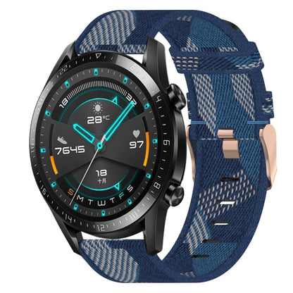Bracelet de montre tissé en nylon de 20 mm, For Huawei Watch GT3 Pro 43mm, For Huawei Watch GT3 42mm, For Huawei Watch GT2 42mm, For Huawei Watch 2, For Honor Watch ES, For Honor MagicWatch2 42mm
