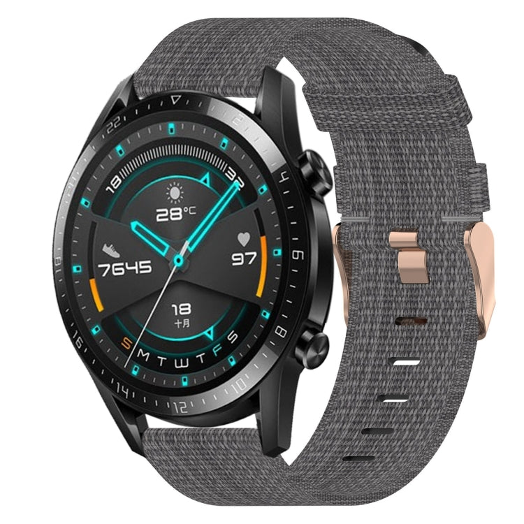 Bracelet de montre tissé en nylon de 20 mm, For Huawei Watch GT3 Pro 43mm, For Huawei Watch GT3 42mm, For Huawei Watch GT2 42mm, For Huawei Watch 2, For Honor Watch ES, For Honor MagicWatch2 42mm