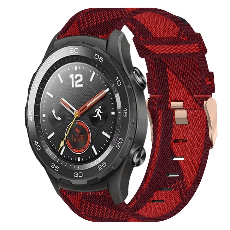 Bracelet de montre tissé en nylon de 20 mm, For Huawei Watch GT3 Pro 43mm, For Huawei Watch GT3 42mm, For Huawei Watch GT2 42mm, For Huawei Watch 2, For Honor Watch ES, For Honor MagicWatch2 42mm