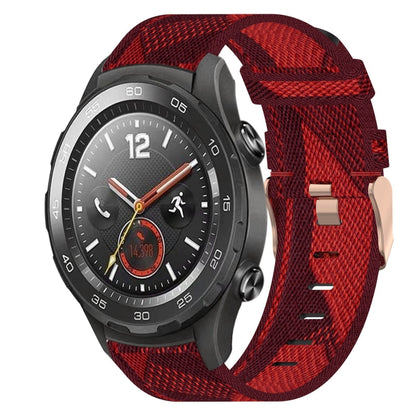 Bracelet de montre tissé en nylon de 20 mm, For Huawei Watch GT3 Pro 43mm, For Huawei Watch GT3 42mm, For Huawei Watch GT2 42mm, For Huawei Watch 2, For Honor Watch ES, For Honor MagicWatch2 42mm