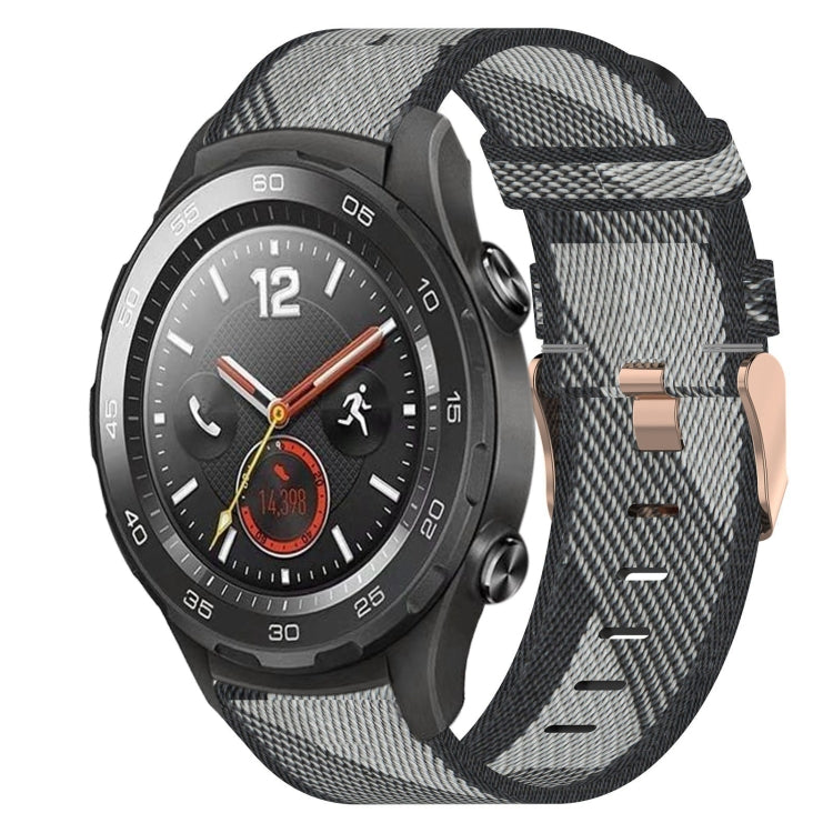 Bracelet de montre tissé en nylon de 20 mm, For Huawei Watch GT3 Pro 43mm, For Huawei Watch GT3 42mm, For Huawei Watch GT2 42mm, For Huawei Watch 2, For Honor Watch ES, For Honor MagicWatch2 42mm