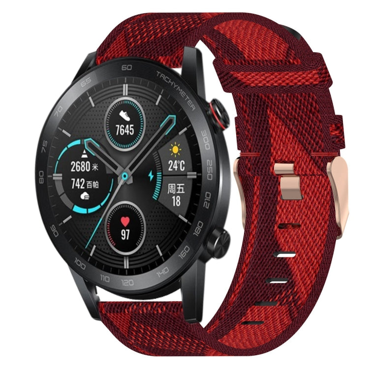 Bracelet de montre tissé en nylon de 20 mm, For Huawei Watch GT3 Pro 43mm, For Huawei Watch GT3 42mm, For Huawei Watch GT2 42mm, For Huawei Watch 2, For Honor Watch ES, For Honor MagicWatch2 42mm