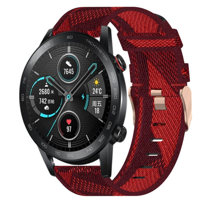 Bracelet de montre tissé en nylon de 20 mm, For Huawei Watch GT3 Pro 43mm, For Huawei Watch GT3 42mm, For Huawei Watch GT2 42mm, For Huawei Watch 2, For Honor Watch ES, For Honor MagicWatch2 42mm