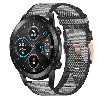 Bracelet de montre tissé en nylon de 20 mm, For Huawei Watch GT3 Pro 43mm, For Huawei Watch GT3 42mm, For Huawei Watch GT2 42mm, For Huawei Watch 2, For Honor Watch ES, For Honor MagicWatch2 42mm