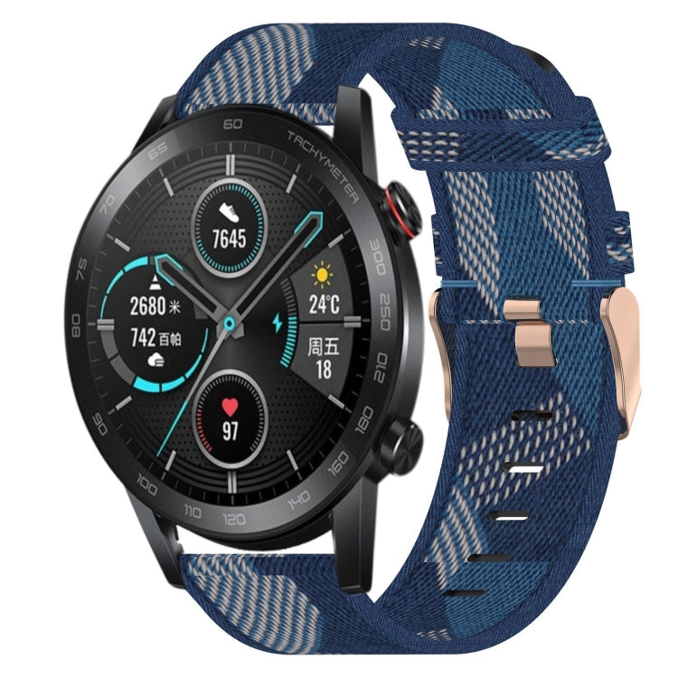 Bracelet de montre tissé en nylon de 20 mm, For Huawei Watch GT3 Pro 43mm, For Huawei Watch GT3 42mm, For Huawei Watch GT2 42mm, For Huawei Watch 2, For Honor Watch ES, For Honor MagicWatch2 42mm