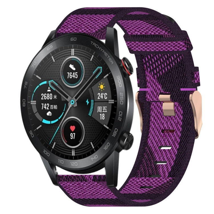 Bracelet de montre tissé en nylon de 20 mm, For Huawei Watch GT3 Pro 43mm, For Huawei Watch GT3 42mm, For Huawei Watch GT2 42mm, For Huawei Watch 2, For Honor Watch ES, For Honor MagicWatch2 42mm