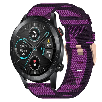 Bracelet de montre tissé en nylon de 20 mm, For Huawei Watch GT3 Pro 43mm, For Huawei Watch GT3 42mm, For Huawei Watch GT2 42mm, For Huawei Watch 2, For Honor Watch ES, For Honor MagicWatch2 42mm
