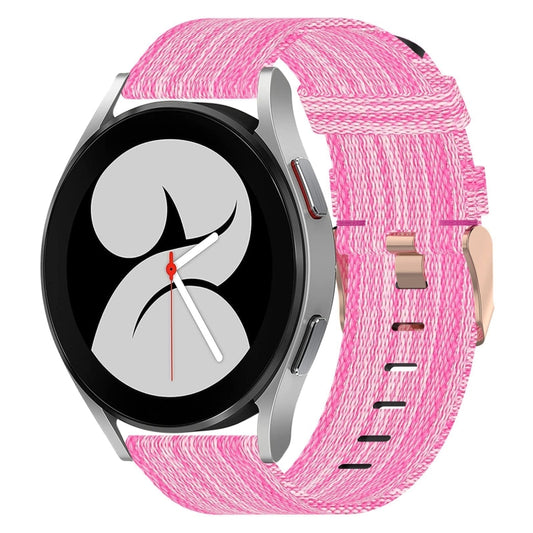 Bracelet de montre tissé en nylon de 20 mm, For Samsung Galaxy Watch 4 40mm, For Samsung Galaxy Watch 4 44mm, For Samsung Galaxy Watch 4 Classic 42mm, For Samsung Galaxy Watch 4 Classic 46mm, For Samsung Galaxy Watch 3 41mm