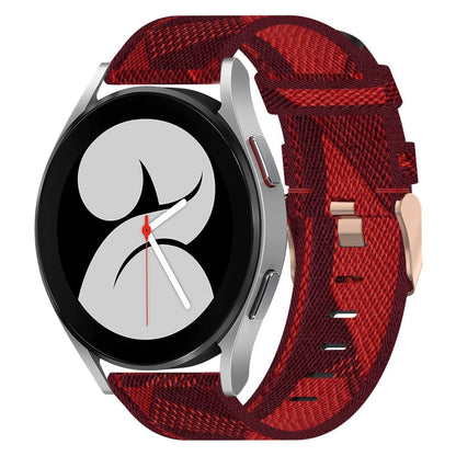 Bracelet de montre tissé en nylon de 20 mm, For Samsung Galaxy Watch 4 40mm, For Samsung Galaxy Watch 4 44mm, For Samsung  Galaxy Watch 4 Classic 42mm, For Samsung  Galaxy Watch 4 Classic 46mm, For Samsung Galaxy Watch 3 41mm                           ...