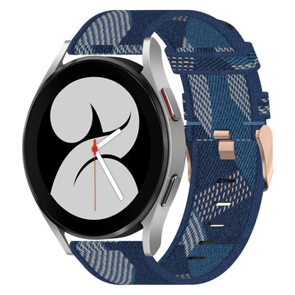 Bracelet de montre tissé en nylon de 20 mm, For Samsung Galaxy Watch 4 40mm, For Samsung Galaxy Watch 4 44mm, For Samsung  Galaxy Watch 4 Classic 42mm, For Samsung  Galaxy Watch 4 Classic 46mm, For Samsung Galaxy Watch 3 41mm                           ...