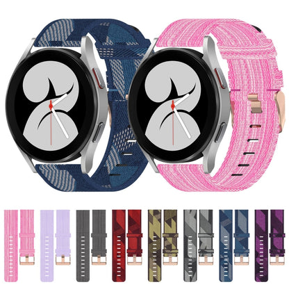 Bracelet de montre tissé en nylon de 20 mm, For Samsung Galaxy Watch 4 40mm, For Samsung Galaxy Watch 4 44mm, For Samsung  Galaxy Watch 4 Classic 42mm, For Samsung  Galaxy Watch 4 Classic 46mm, For Samsung Galaxy Watch 3 41mm                           ...