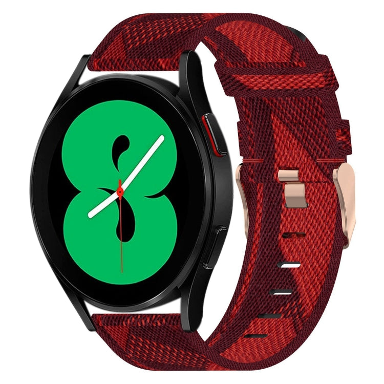 Bracelet de montre tissé en nylon de 20 mm, For Samsung Galaxy Watch 4 40mm, For Samsung Galaxy Watch 4 44mm, For Samsung  Galaxy Watch 4 Classic 42mm, For Samsung  Galaxy Watch 4 Classic 46mm, For Samsung Galaxy Watch 3 41mm                           ...