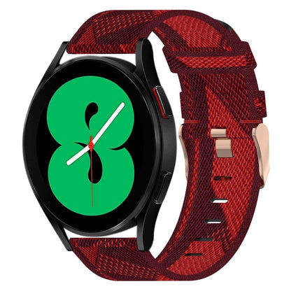 Bracelet de montre tissé en nylon de 20 mm, For Samsung Galaxy Watch 4 40mm, For Samsung Galaxy Watch 4 44mm, For Samsung  Galaxy Watch 4 Classic 42mm, For Samsung  Galaxy Watch 4 Classic 46mm, For Samsung Galaxy Watch 3 41mm                           ...
