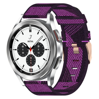 Bracelet de montre tissé en nylon de 20 mm, For Samsung Galaxy Watch 4 40mm, For Samsung Galaxy Watch 4 44mm, For Samsung  Galaxy Watch 4 Classic 42mm, For Samsung  Galaxy Watch 4 Classic 46mm, For Samsung Galaxy Watch 3 41mm                           ...