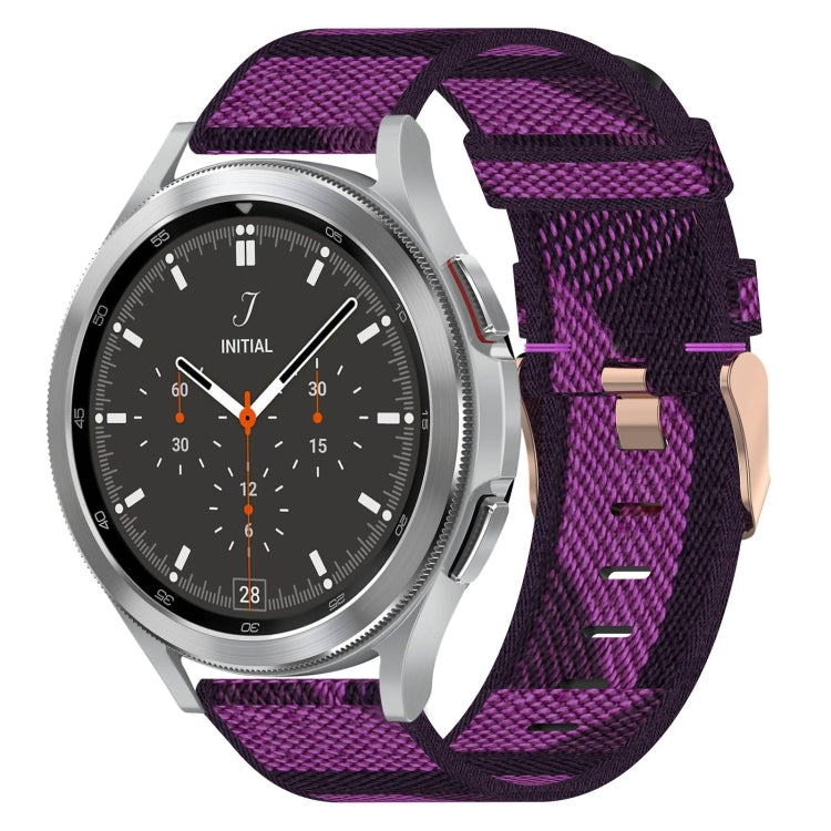 Bracelet de montre tissé en nylon de 20 mm, For Samsung Galaxy Watch 4 40mm, For Samsung Galaxy Watch 4 44mm, For Samsung  Galaxy Watch 4 Classic 42mm, For Samsung  Galaxy Watch 4 Classic 46mm, For Samsung Galaxy Watch 3 41mm                           ...