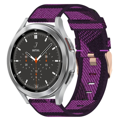 Bracelet de montre tissé en nylon de 20 mm, For Samsung Galaxy Watch 4 40mm, For Samsung Galaxy Watch 4 44mm, For Samsung  Galaxy Watch 4 Classic 42mm, For Samsung  Galaxy Watch 4 Classic 46mm, For Samsung Galaxy Watch 3 41mm                           ...