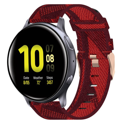 Bracelet de montre tissé en nylon de 20 mm, For Samsung Galaxy Watch 4 40mm, For Samsung Galaxy Watch 4 44mm, For Samsung  Galaxy Watch 4 Classic 42mm, For Samsung  Galaxy Watch 4 Classic 46mm, For Samsung Galaxy Watch 3 41mm                           ...