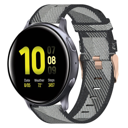 Bracelet de montre tissé en nylon de 20 mm, For Samsung Galaxy Watch 4 40mm, For Samsung Galaxy Watch 4 44mm, For Samsung  Galaxy Watch 4 Classic 42mm, For Samsung  Galaxy Watch 4 Classic 46mm, For Samsung Galaxy Watch 3 41mm                           ...
