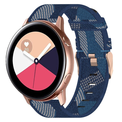 Bracelet de montre tissé en nylon de 20 mm, For Samsung Galaxy Watch Active 40mm, For Samsung Galaxy Watch 42mm, For Samsung Gear Sport, For Samsung Gear S2 Classic