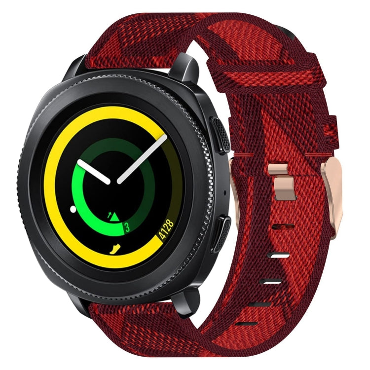 Bracelet de montre tissé en nylon de 20 mm, For Samsung Galaxy Watch Active 40mm, For Samsung Galaxy Watch 42mm, For Samsung Gear Sport, For Samsung Gear S2 Classic