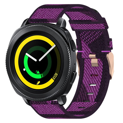 Bracelet de montre tissé en nylon de 20 mm, For Samsung Galaxy Watch Active 40mm, For Samsung Galaxy Watch 42mm, For Samsung Gear Sport, For Samsung Gear S2 Classic