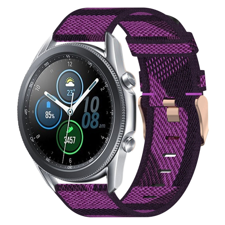 Bracelet de montre tissé en nylon de 22 mm, For Samsung Galaxy Watch3 45mm, For Samsung Galaxy Watch 46mm, For Samsung Gear S3 Classic, For Samsung Gear S3 Frontier