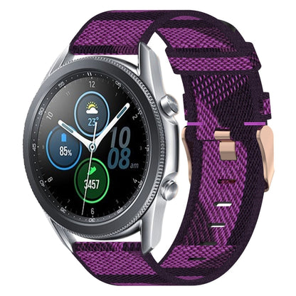 Bracelet de montre tissé en nylon de 22 mm, For Samsung Galaxy Watch3 45mm, For Samsung Galaxy Watch 46mm, For Samsung Gear S3 Classic, For Samsung Gear S3 Frontier