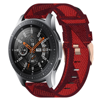 Bracelet de montre tissé en nylon de 22 mm, For Samsung Galaxy Watch3 45mm, For Samsung Galaxy Watch 46mm, For Samsung Gear S3 Classic, For Samsung Gear S3 Frontier