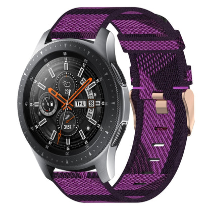 Bracelet de montre tissé en nylon de 22 mm, For Samsung Galaxy Watch3 45mm, For Samsung Galaxy Watch 46mm, For Samsung Gear S3 Classic, For Samsung Gear S3 Frontier
