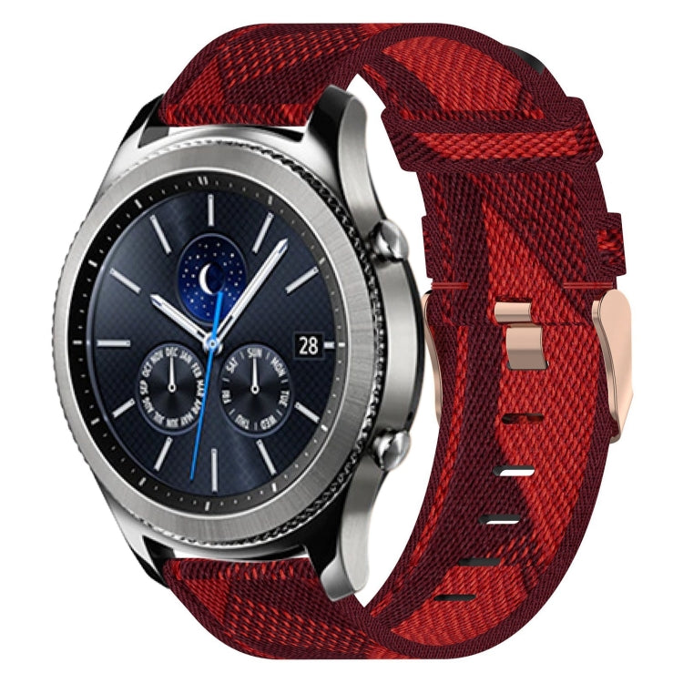 Bracelet de montre tissé en nylon de 22 mm, For Samsung Galaxy Watch3 45mm, For Samsung Galaxy Watch 46mm, For Samsung Gear S3 Classic, For Samsung Gear S3 Frontier