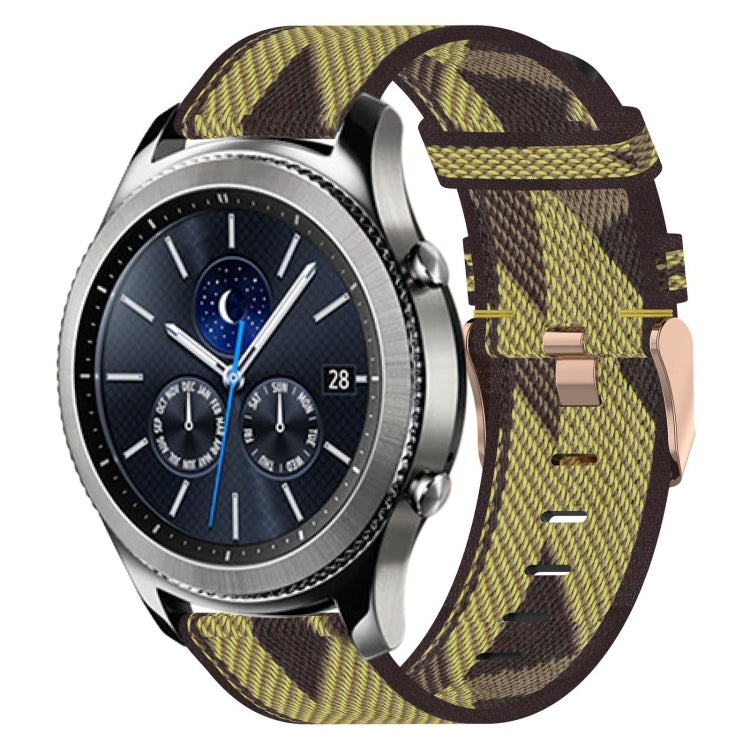 Bracelet de montre tissé en nylon de 22 mm, For Samsung Galaxy Watch3 45mm, For Samsung Galaxy Watch 46mm, For Samsung Gear S3 Classic, For Samsung Gear S3 Frontier