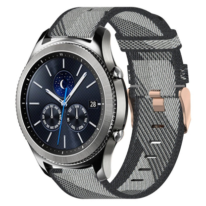 Bracelet de montre tissé en nylon de 22 mm, For Samsung Galaxy Watch3 45mm, For Samsung Galaxy Watch 46mm, For Samsung Gear S3 Classic, For Samsung Gear S3 Frontier